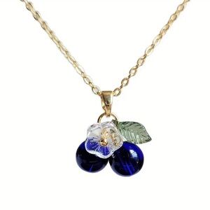 Blueberry Flower Necklace